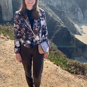 Club Monaco Floral Moto jacket